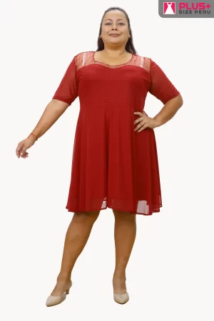 Vestido de Fiesta Color Rojo 1